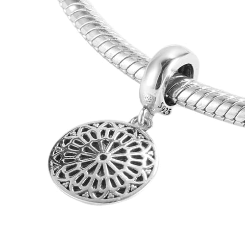 Charm perles en argent 925 et zircon pour bracelet de femme