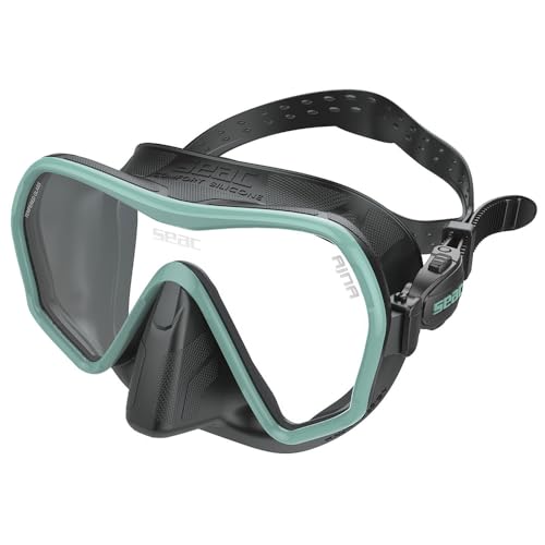 Masque de plongee sans cadre SEAC Ajna avec jupe silicone noir mixte