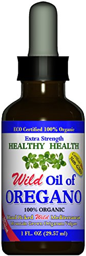 Oregano Oil - Wild Mediterranean - ECO Certified Organic Extra Strength 83% Carvacrol, Healthy-Health’s All Natural Food Grade Oil of Oregano, Non GMO 1 fl. Oz
