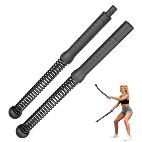 Cuerdas de batalla sin cuerda con palos de doble extremo para fitness negro
