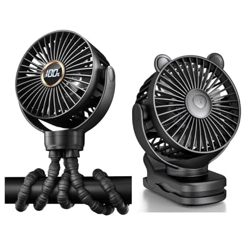 KIDEE Portable Fan, Hand Fan + Clip on Fan, 3 Speeds, USB Rechargeable, Long Use Time, Personal Fan Battery Operate for Outdoor Indoor Commute Office Travel Cover