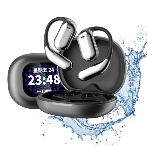 Auricolari con orecchie aperte - auricolari sportivi impermeabili con controllo touch screen over-ear per corsa allenamento esercizio ciclismo e sport