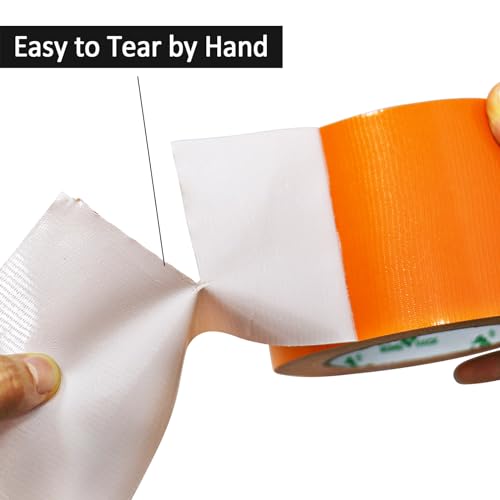 Image of BOMEI PACK 3 Inch Orange Duct Tape Waterproof,Heavy Duty,3 Inch x 35 Yards,9 Mil Industrial Grade Yellow Duct,No Residue,Strong,Flexible and All Weather,Professional for Indoor & Outdoor Use
