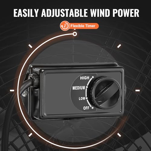 Image of VEVOR Drum Fan, 30 Inch 13000 CFM High Velocity Heavy Duty Floor Shop Fan, 3-Speed, 5ft Cord, 360Adjustable Tilting, Commercial Industrial Use for Warehouse, Workshop, Factory, Basement