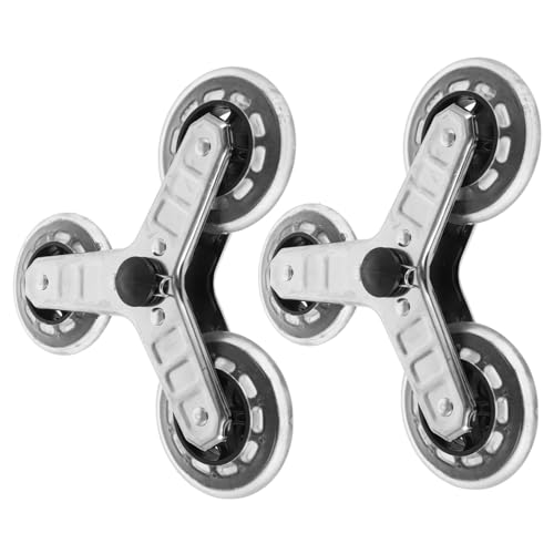 GANAZONO 2個 不??三角段昇降カートホイール 静音滑走で段も楽々移動可能 買い物カート用交換用キャスター車輪 簡単取り付けで安定性向上