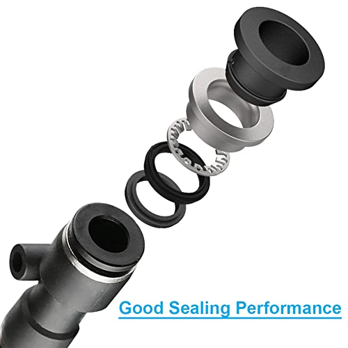 Jienk 10Pcs Pneumatic Push To Connect Fittings, 1/2" X 1/4" Tube Od Straight Reducer Fittings Quick Connector For Home Garage Air Brake Air Compressor #TOP1