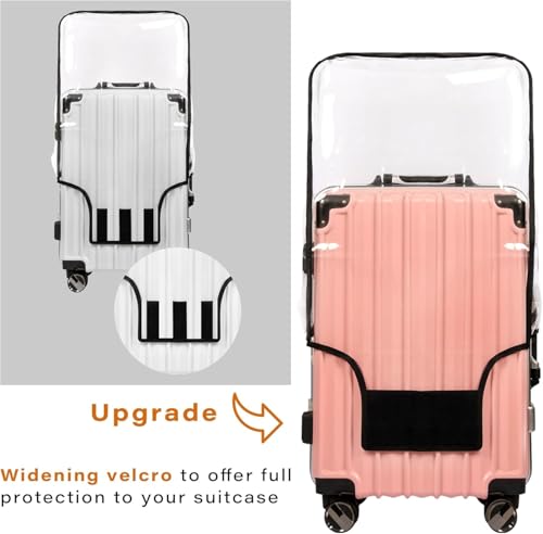 Image of NYALA 20 Inch Protective Trolley Bag Cover | Transparent Suitcase Bag Cover | Waterproof Dust Proof Luggage Cover, Clear PVC Suitcase Covers Protectors (48x37x23 CM)