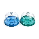 Yuanpgky Caja de almacenamiento profesional del movimiento del reloj, contenedor plástico de la cubierta del polvo con 5 compartimientos para el almacenamiento de las piezas del reloj