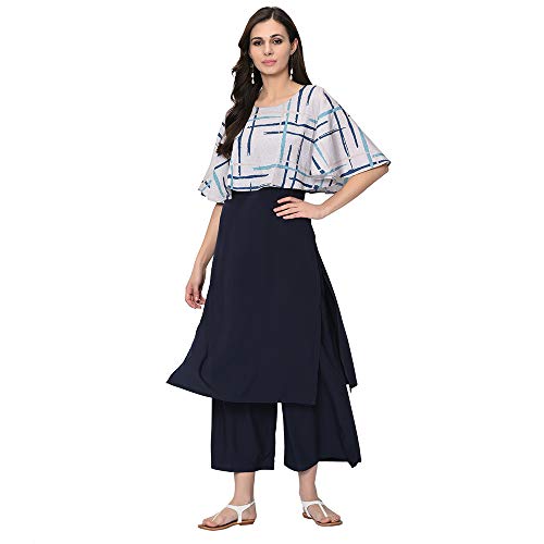 Image of Ziyaa Women's Digital Print Fla Crepe Kurta