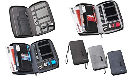 Preisvergleich Produktbild dufco Reisebrieftasche mit Powerbank, grau 7612176079761
