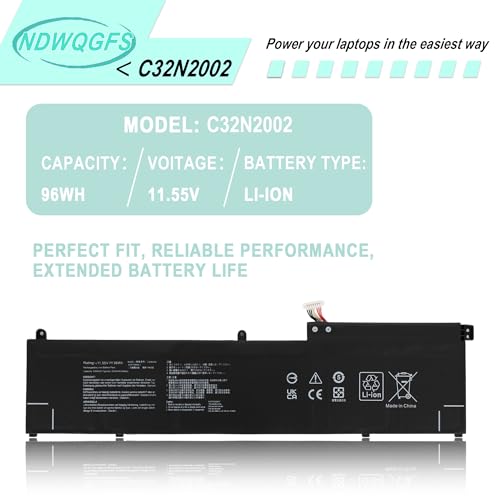Image of C32N2002 Laptop Battery for Asus ZenBook Pro 15 UX535 UX535LI & ZenBook Flip 15 UX564EH UX564PH Seriesc 32n2022 Battery Replacement Compatible with 0B200-03770000, 3ICP7 /54 /64-2