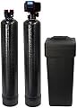 AFWFilters 5600sxt Whole House Water Softener Plus Upflow Carbon Filtration System, 10% crosslink resin and coconut shell carbon, 9"x48" tanks, 32,000 grain Fleck water softener, 1 cubic foot systems