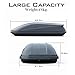 14 Cubic Feet Black Hard Shell Car Roof Storage Box - Tool-Free Quick Install, Dual-Side Opening, Lockable ABS/PMMA Cargo Carrier (Black)