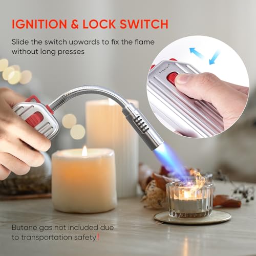 Encendedor largo recargable de butano Megainvo con llama ajustable miniatura 2