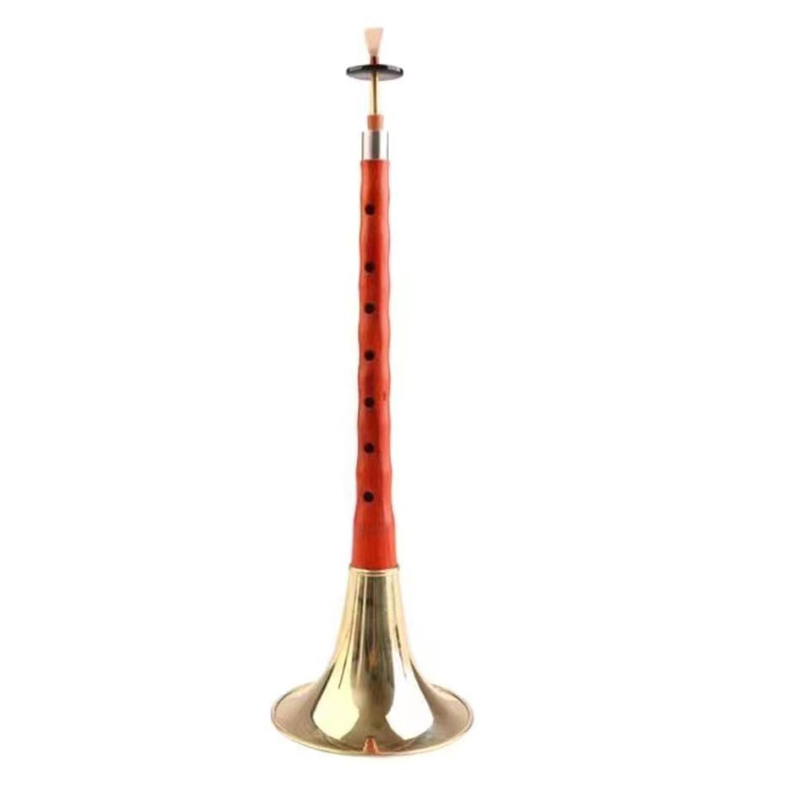 Suona Instrument Handmade Mahogany D Key/F Minor Key Suona Chinese Traditional Folk Suona Woodwind Instrument (Color : F minor)