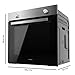 Cecotec Einbauofen Bolero Hexa C126000 Inox A. 2800 W, 77 L Kapazität, 4 Funktionen, Steam Assist, Steam EasyClean, Cooling Fan, Triple Glass, Energieeffizienzklasse A, Innenbeleuchtung