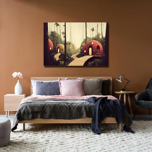 Maison dans les arbres dans la jungle impression en toile - 4