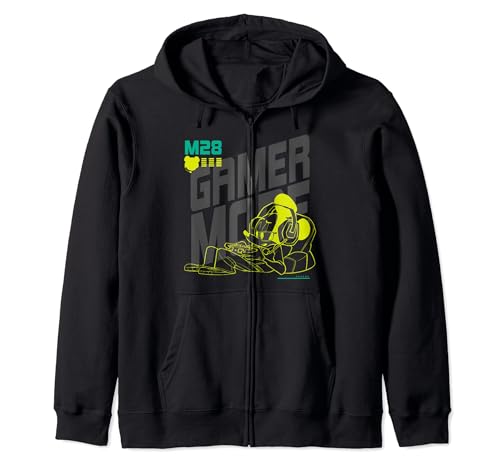 Sweat Mickey Mouse M28 Gamer Mode Outline Zip Hoodie pour éviter le froid