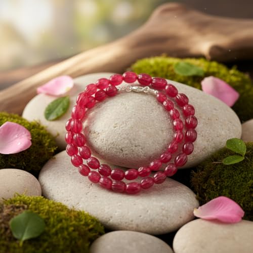 Collier perles de calcédoine rubis LKBEADS, création artisanale d'exception