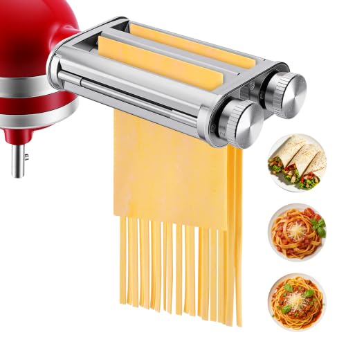 Image of Pasta Maker Attachment for KitchenAid Mixers, 3 in 1 Pasta Attachments
