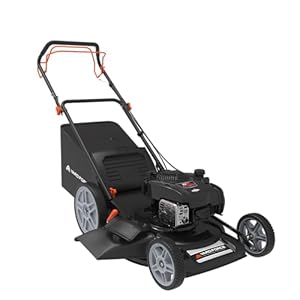 Yard Force Self-Propelled Lawn Mower, Powerful Briggs & Stratton 150cc Engine, 22” Made in America. Steel Deck, 3-in-1 (Mulch, Bag, Side Discharge), High Rear Wheel Drive.