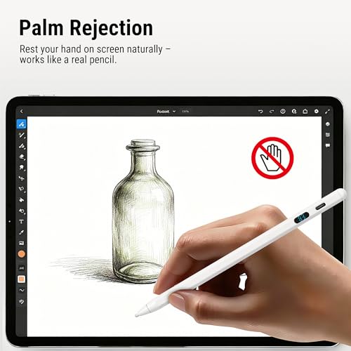 Stylet pour écran tactile avec affichage LED et charge rapide pour iPad et Android - 4