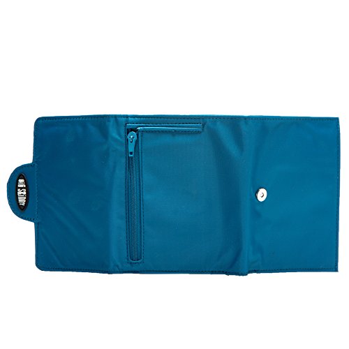 Big Skinny Women's Trixie Tri-Fold Slim Wallet, Holds Up To 30 Cards, Ocean Blue #TOP3