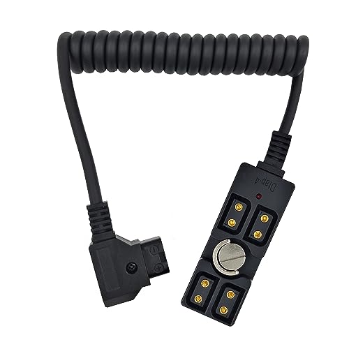 Câble d'alimentation D-Tap mâle vers 4 ports femelles pour batterie de caméra V-Mount