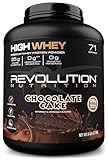 Revolution Nutrition, High Whey, Protein Powder 6LB, Whey Isolate, Gluten Free, Lean Muscle Mass for Men & Women, 25g of Protein Per Scoop, 2.7kg, 73 Servings (Chocolate Cake, 6 Pound)