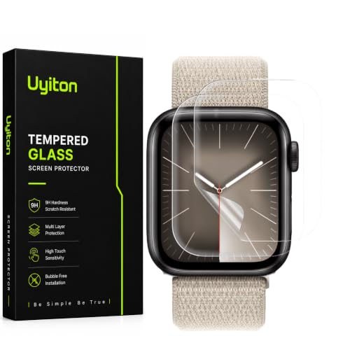 Image of Uyiton 2 Pack Screen Protector for Apple Watch SE /SE 2 / SE 3 40mm | Compatible with Series 6 /5 / 4 | HD Clear Screen Guard | Anti-Scratch | Self-Healing | Bubble-Free Installation