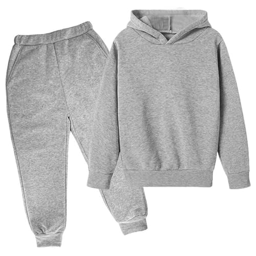 Sudadera con capucha para niños que evita rozaduras gracias a su chándal informal gris