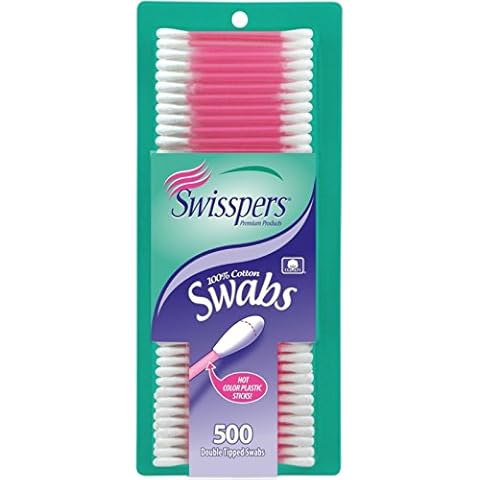 Swisspers Cotton Swabs 500 Count (Hot Color) (3 Pack) Cover
