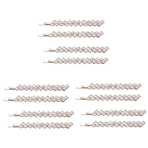 HAPINARY 3 Ensembles 2 Paires épingle à cheveux en cristal les griffes déco tendance épingles à cheveux de mariage garniture d'or épingle à cheveux femme épingles à cheveux en métal alliage