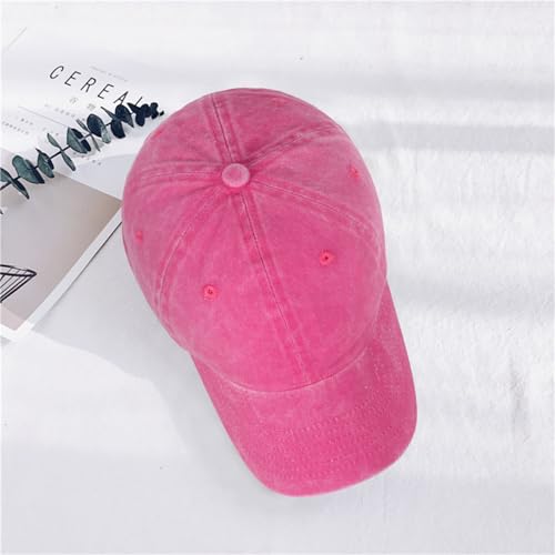 Image of HH HOFNEN Baseball Cap Washed Cotton Unstructured Vintage Hat for Men Women | Unisex Sports Ball Caps Sun Protection Adjustable Outdoor Curved-Brim Dad Hat Classic Plain Cap