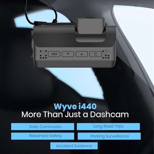 Image of Wyve i440 4K Dual Dashcam with Sony STARVIS 2 IMX675, 4K Front + 1080p Rear,GPS,5GHz WiFi,Parking Mode, 2.0 inch IPS,170 Wide Angle,Novatek High Performance Chipset,Supports 256GB