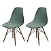 Coprisedie con Schienale Elasticizzato,Jacquard Stile Nordico Moderno Coperture per Sedie da Pranzo Scandinave per Cucina Fodere per Coprisedia Senza Braccioli-verde-2 Pezzi