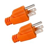 NWUCZW 2 Pack Neutral Ground Bonding Plug for Portable Inverter Generator, Grounding Plug Surge Protector Generator with Motorhome, Camper for Open Ground Error, Floating Neutral on RV (Orange) (2)