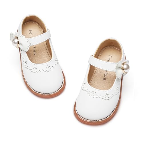Image of Felix & Flora Toddler Little Girl Princess Dress Shoes-Mary Jane Flats for Girl Party School Shoes
