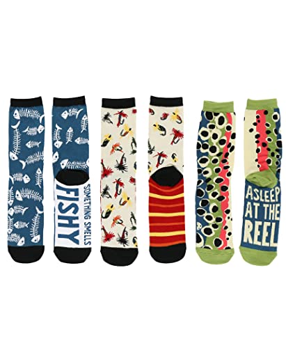 Lazy One Funny Fishing Sock Bundle for Men & Women