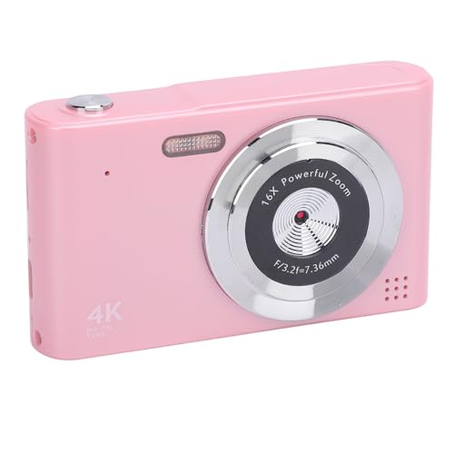 Cámara Digital Jiawu 4K 48MP Vlogging Compacta Rosa