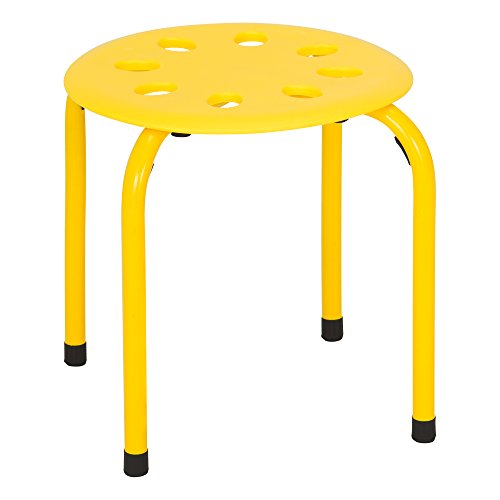 Norwood Commercial Furniture Assorted Color Kid-Size Stack Stool Set- Stackable Stools - Flexible Seating 12" Height & Ecr4Kids The Surf Portable Lap Desk, Flexible Seating, Black #TOP2
