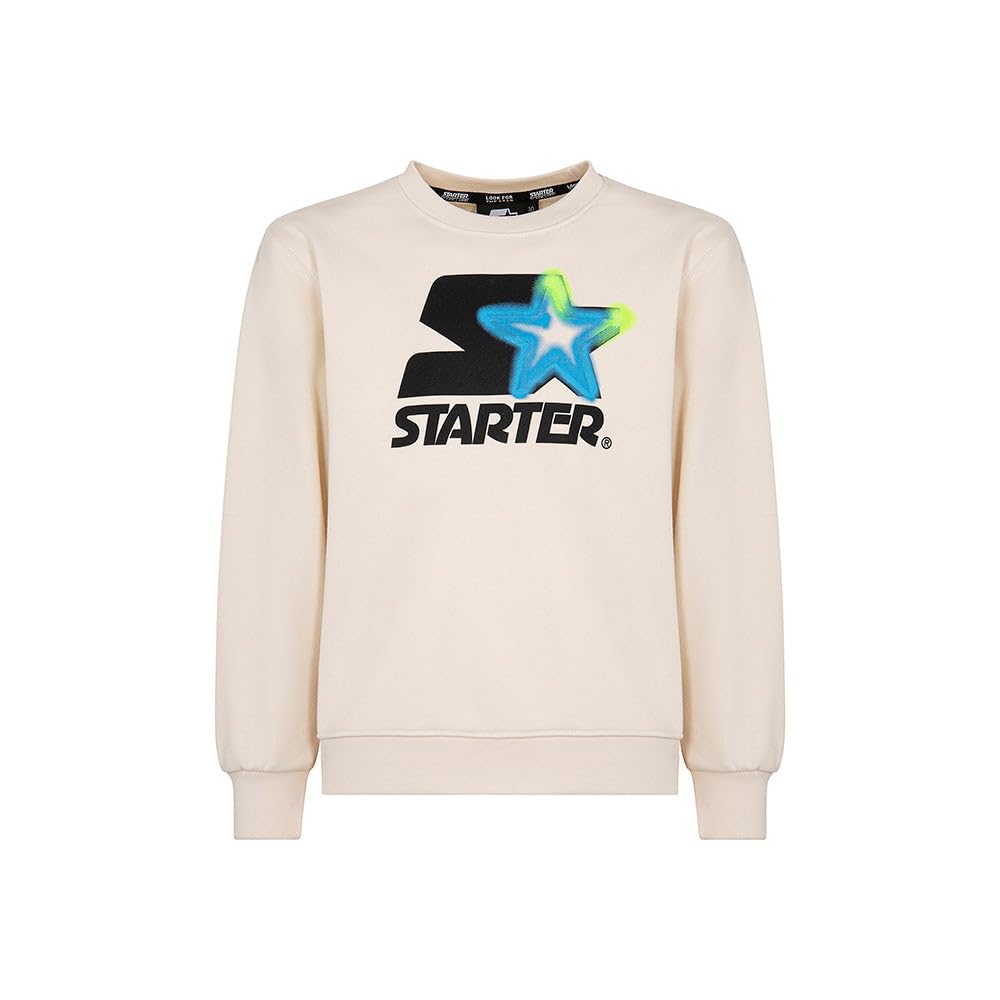STARTER, Felpa Girocollo Crema, Unisex