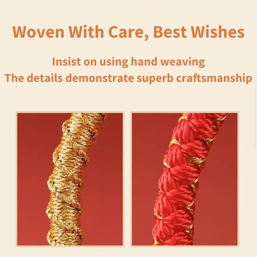 Pulsera de cuerda tibetana ajustable roja unisex miniatura 4