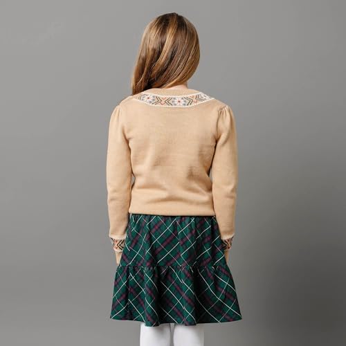 Image of Hope & Henry Girls Cable Front Pullover Sweater