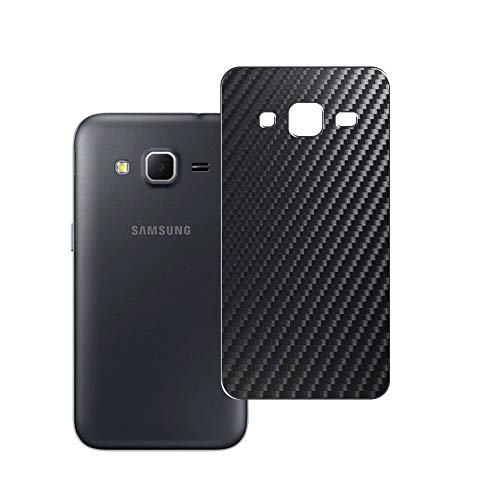 Vaxson 2 Pièces Film Protecteur d'écran Arrière - Fibre de Carbone Noire, compatible avec Samsung Galaxy Core Prime G361 / Win 2 Duos TV G360BT [pas en Verre Trempé] Back Screen Protector Skin Guard