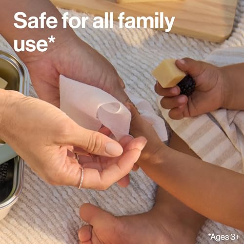 Image of The Honest Company Lavender Sanitizing Wipes, Kills 99.99% of Germs, Safe for All Hands, Antibacterial, Dermatologist Tested, 50 Count