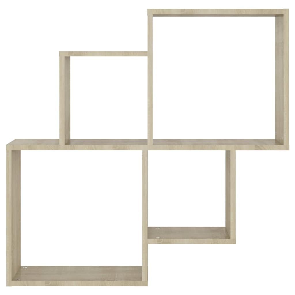 Étagère Murale Cube Chêne Sonoma 80x15x78,5 cm Bois d’ingénierie