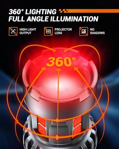 Image of SEALIGHT 3156 3157 LED Bulb Red Brake Lights,3056 3457A 4057 4157 LED Light Bulb with Projector Replacement for Tail Stop Parking Blinker Lights, Pack of 2
