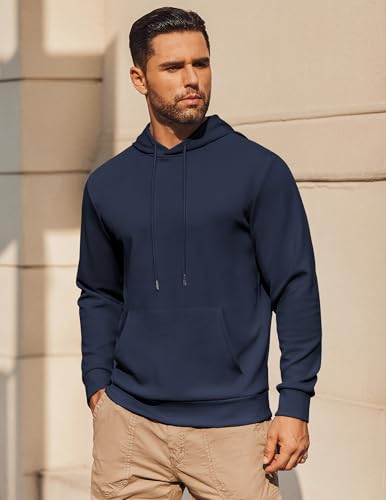 Image of COOFANDY Mens Hoodie Long Sleeve Casual Pullover Hooded Sweatshirt Fashion Drawstring Hoodies with Pocket