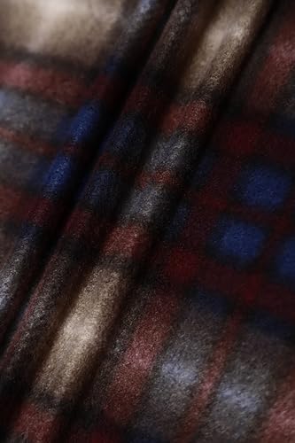 Image of Gary Com Heavy Thick Flannel Plaid Jacket Sherpa Fleece Lined Hoodies for Men Zip Up Winter Warm Coat Zipper Sweatshirt